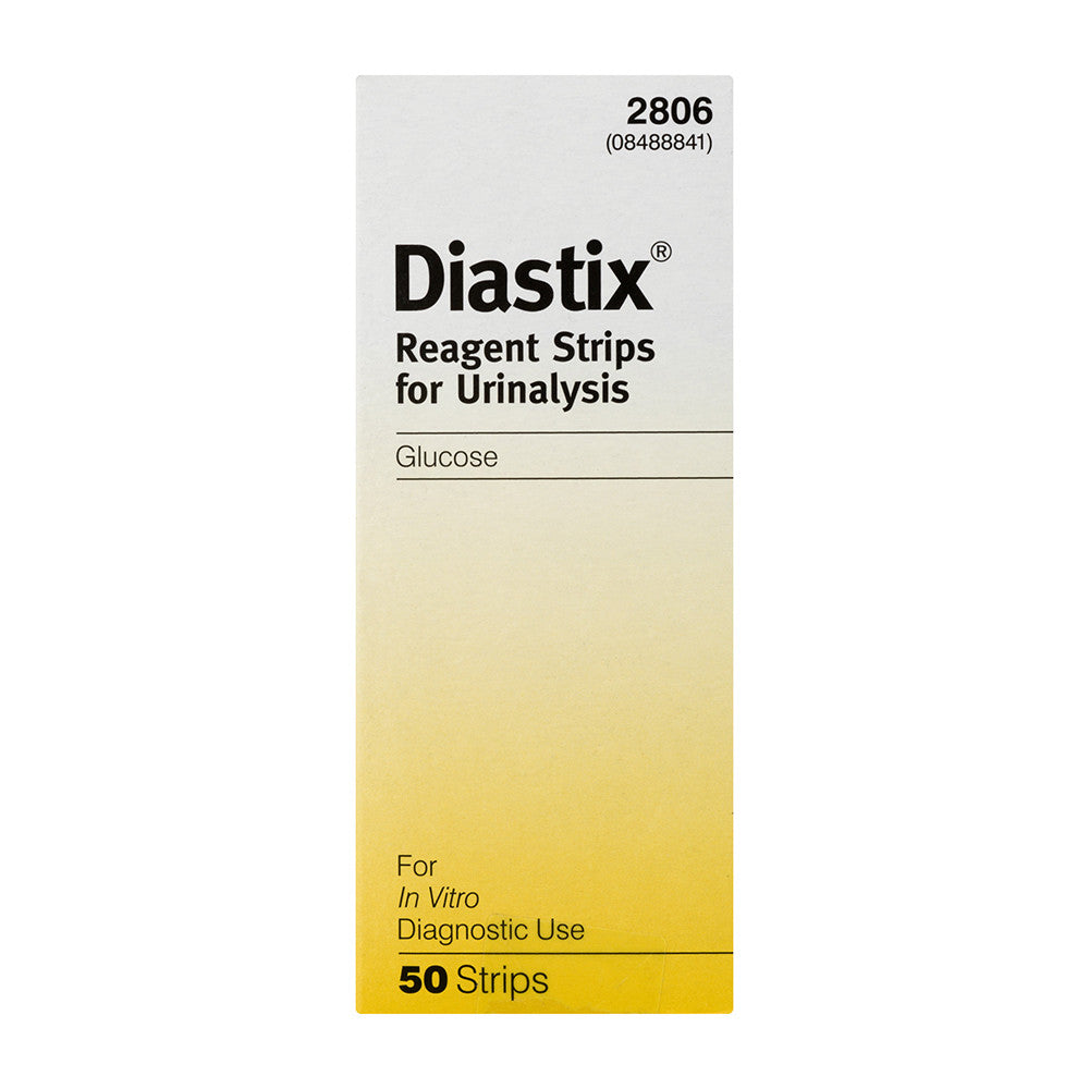 Diastix Reagent Strips For Urinalysis To Test Urine Glucose - 50 Each